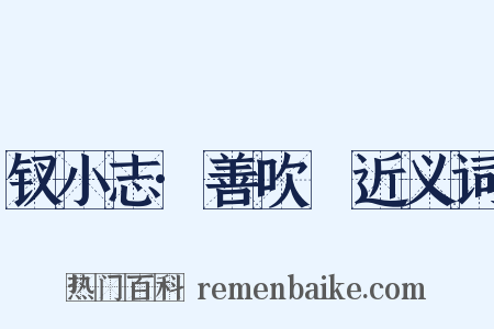 钗小志·善吹箎近义词是什么意思的图片